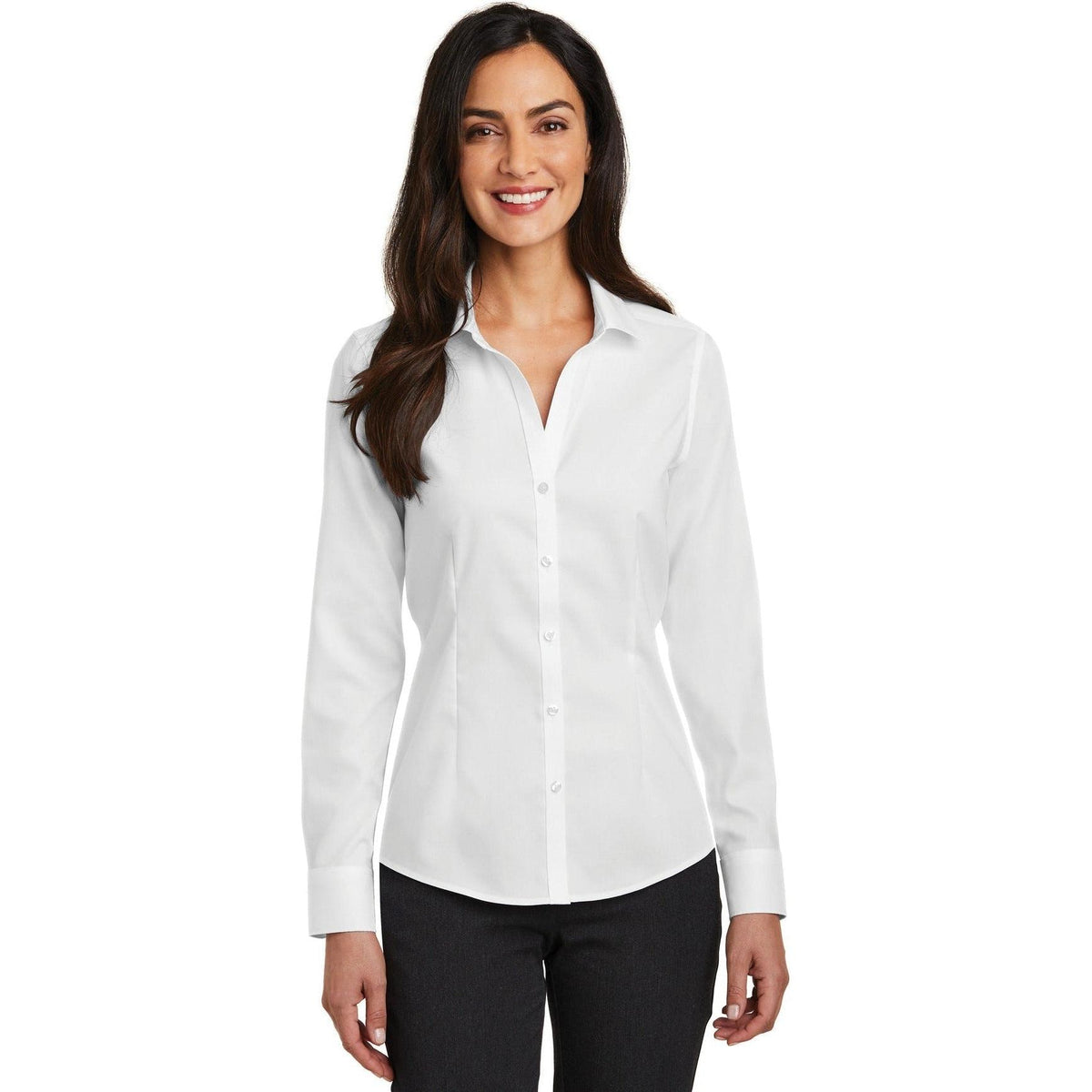 no-logo Red House Ladies Pinpoint Oxford Non-Iron Shirt-Active-Red House-Thread Logic