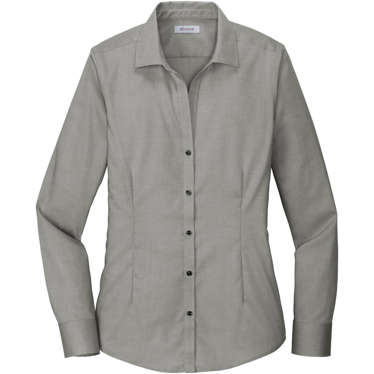 no-logo CLOSEOUT - Red House Ladies Pinpoint Oxford Non-Iron Shirt-Dress Shirts-Red House-Charcoal-S-Thread Logic