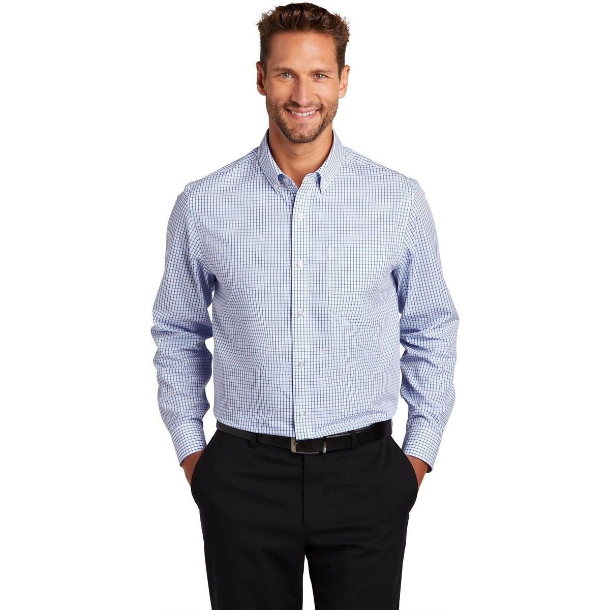 no-logo Red House Open Ground Check Non-Iron Shirt-Dress Shirts-Red House-Thread Logic