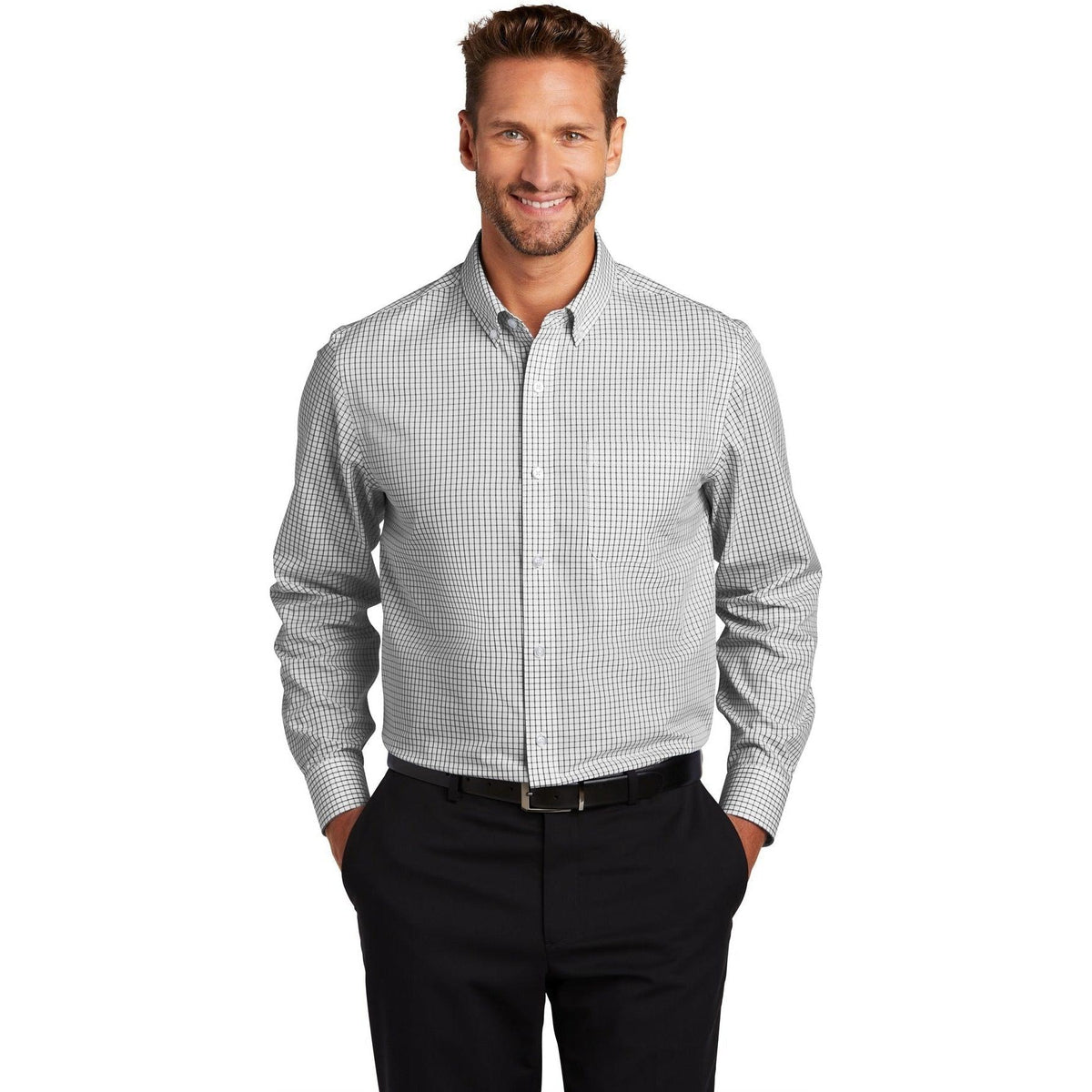 no-logo Red House Open Ground Check Non-Iron Shirt-Dress Shirts-Red House-Thread Logic
