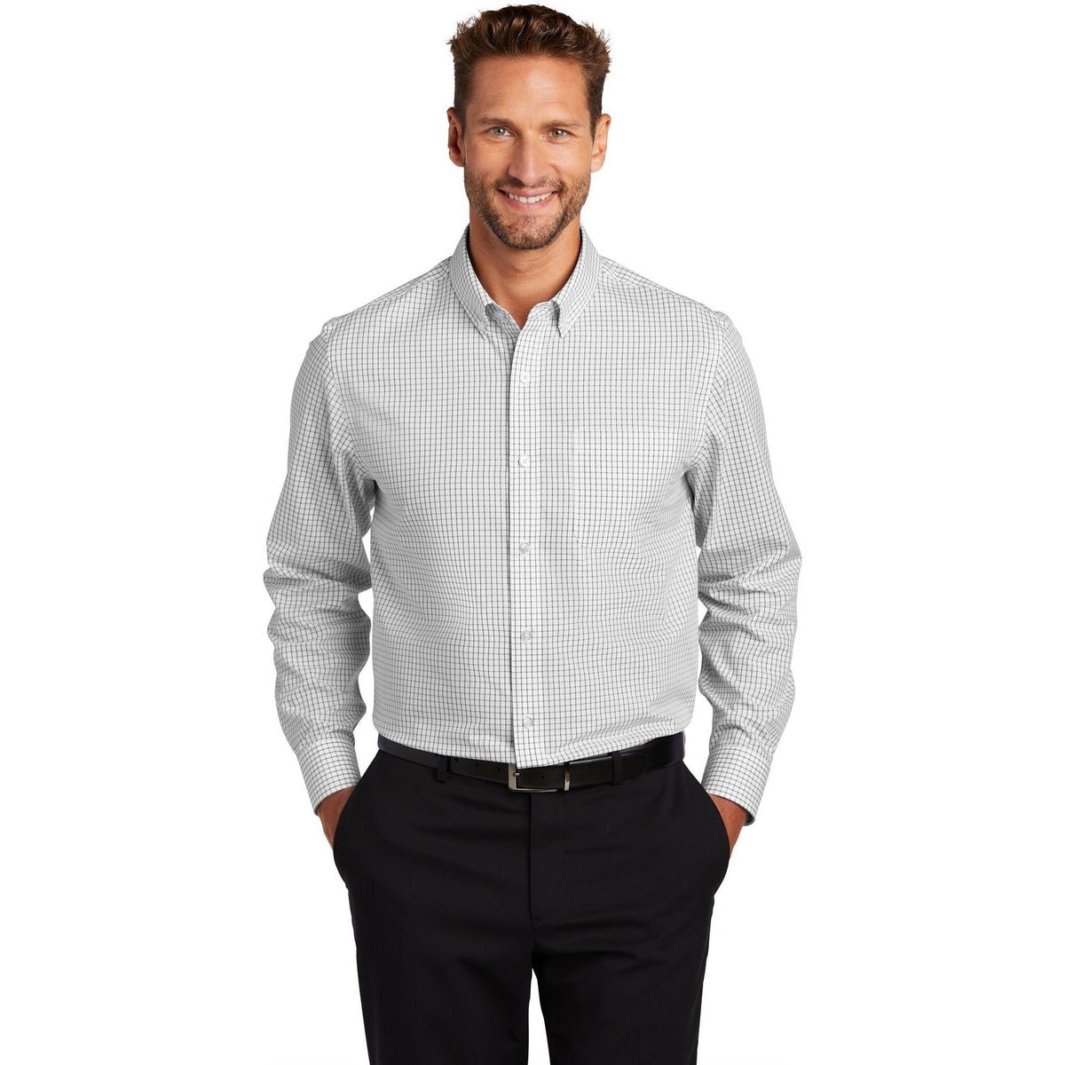 no-logo Red House Open Ground Check Non-Iron Shirt-Dress Shirts-Red House-Thread Logic
