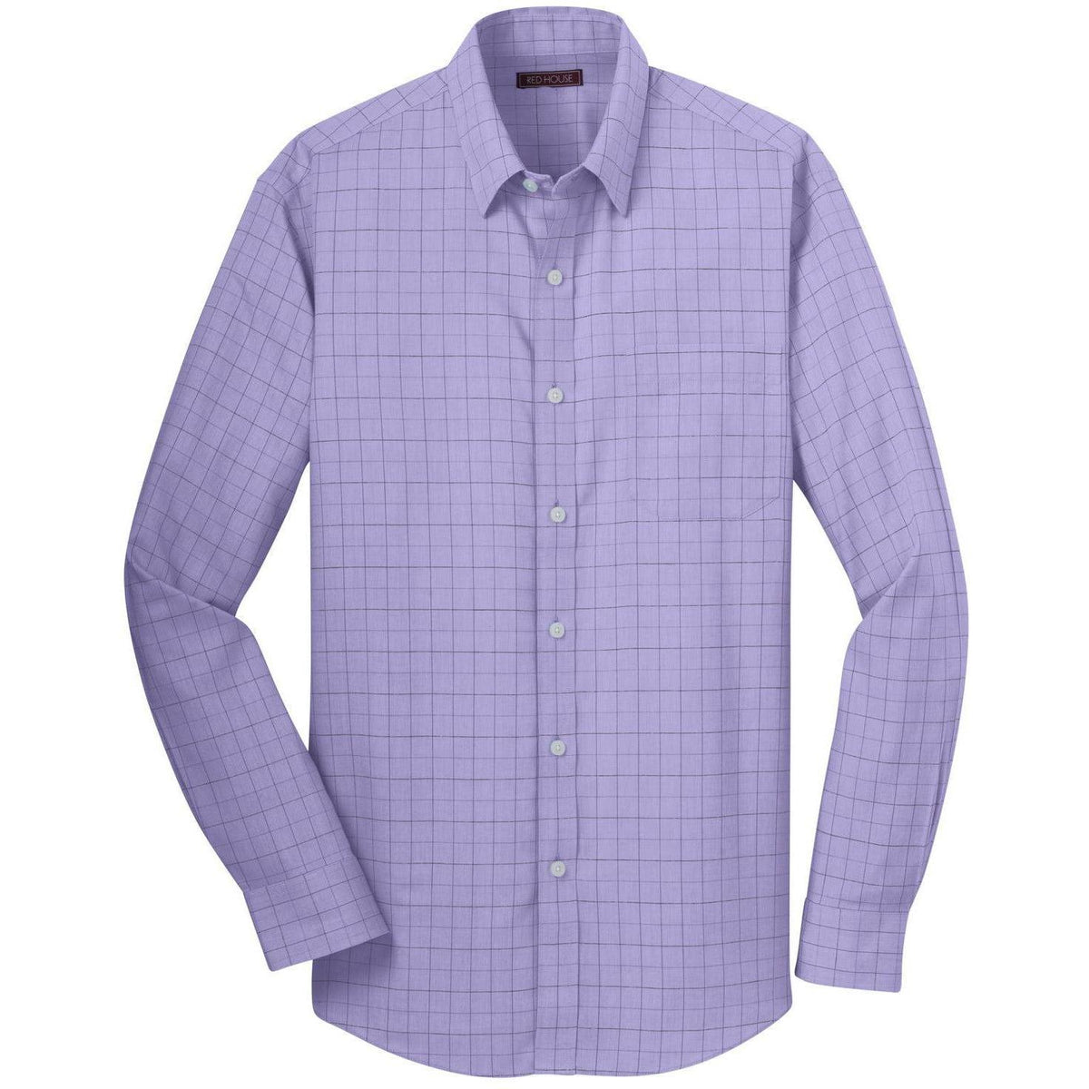 no-logo Red House Windowpane Plaid Non-Iron Shirt