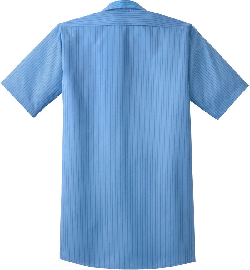 no-logo Red Kap Long Size, Short Sleeve Striped Industrial Work Shirt-Active-Red Kap-Thread Logic