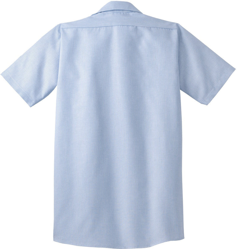 no-logo Red Kap Long Size, Short Sleeve Striped Industrial Work Shirt-Active-Red Kap-Thread Logic