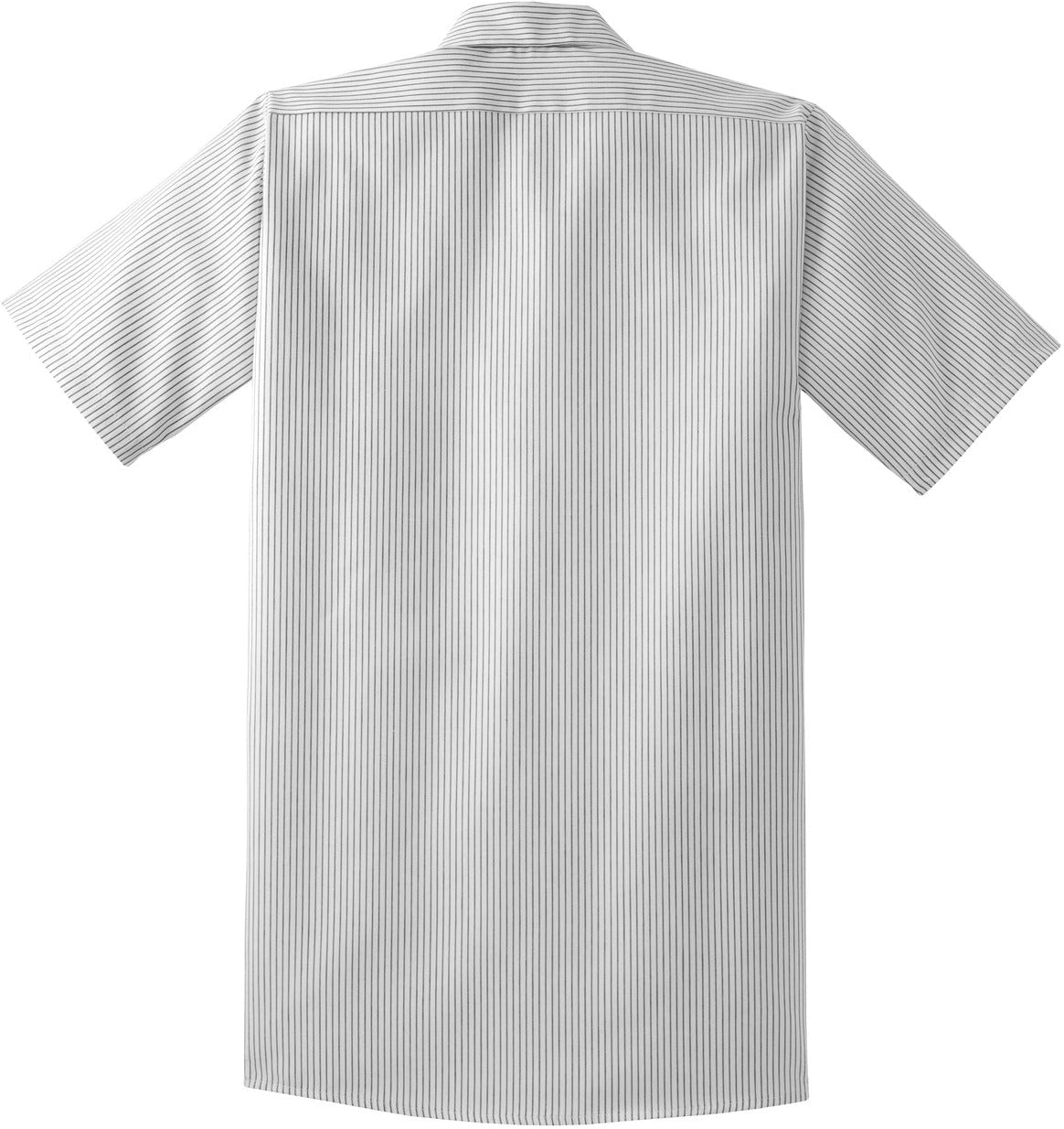 no-logo Red Kap Long Size, Short Sleeve Striped Industrial Work Shirt-Active-Red Kap-Thread Logic