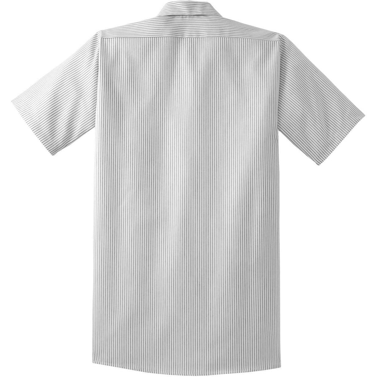no-logo Red Kap Long Size, Short Sleeve Striped Industrial Work Shirt-Active-Red Kap-Thread Logic
