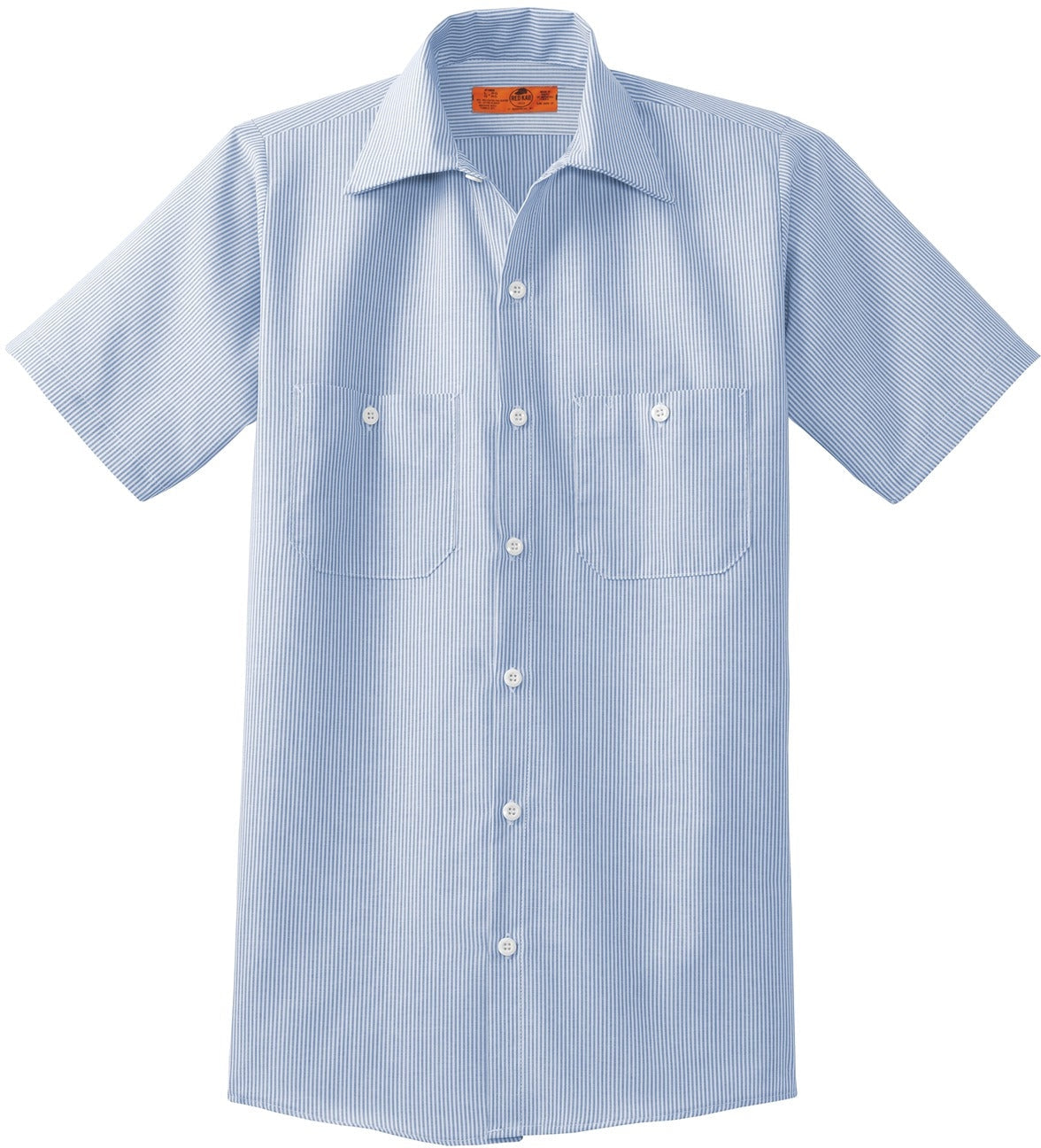 Red Kap Long Size, Short Sleeve Striped Industrial Work Shirt