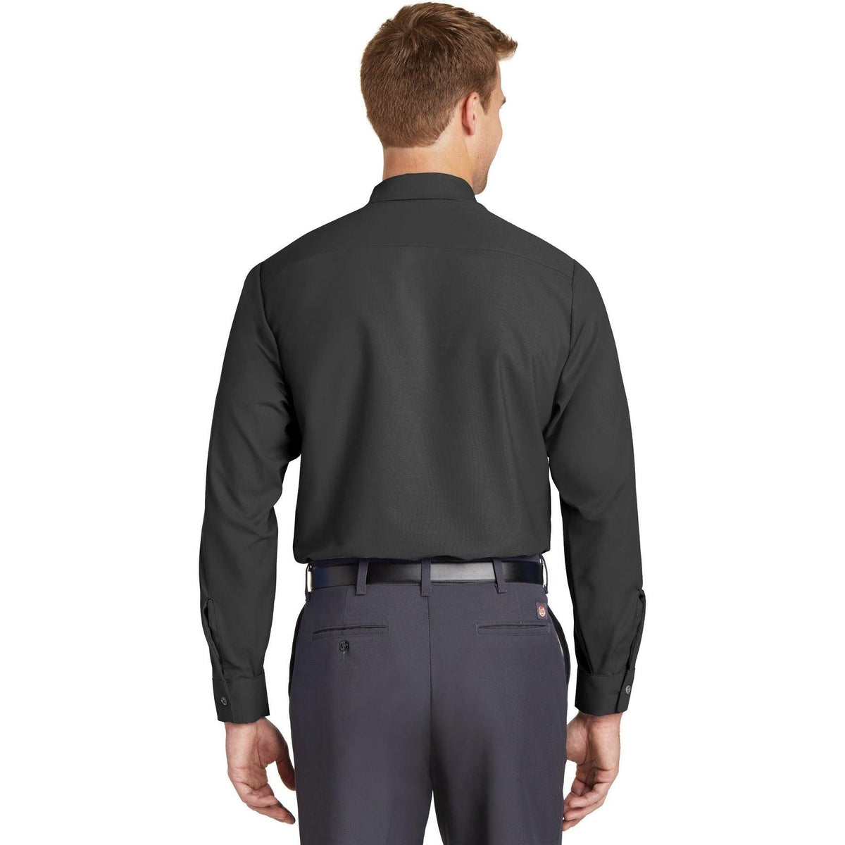 no-logo Red Kap Long Sleeve Industrial Work Shirt-Dress Shirts-Red Kap-Thread Logic