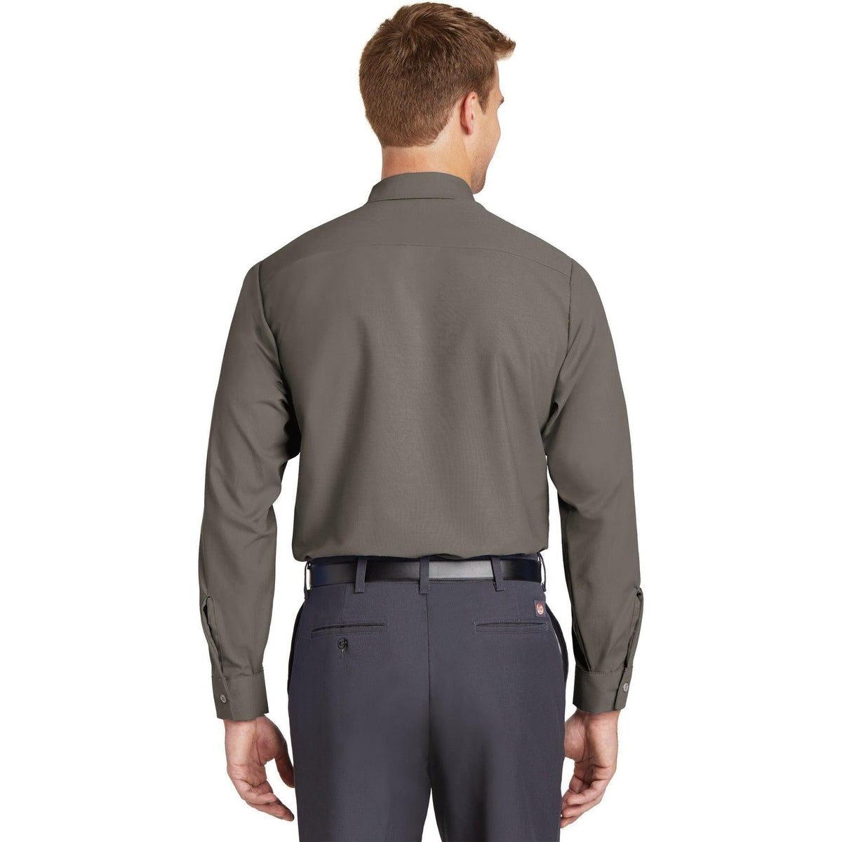 no-logo Red Kap Long Sleeve Industrial Work Shirt-Dress Shirts-Red Kap-Thread Logic