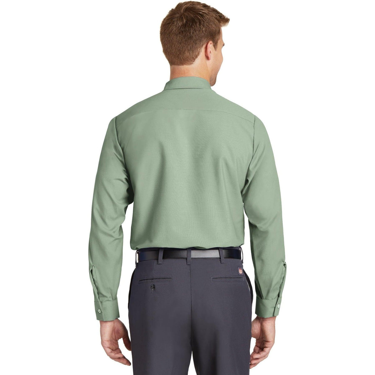 no-logo Red Kap Long Sleeve Industrial Work Shirt-Dress Shirts-Red Kap-Thread Logic