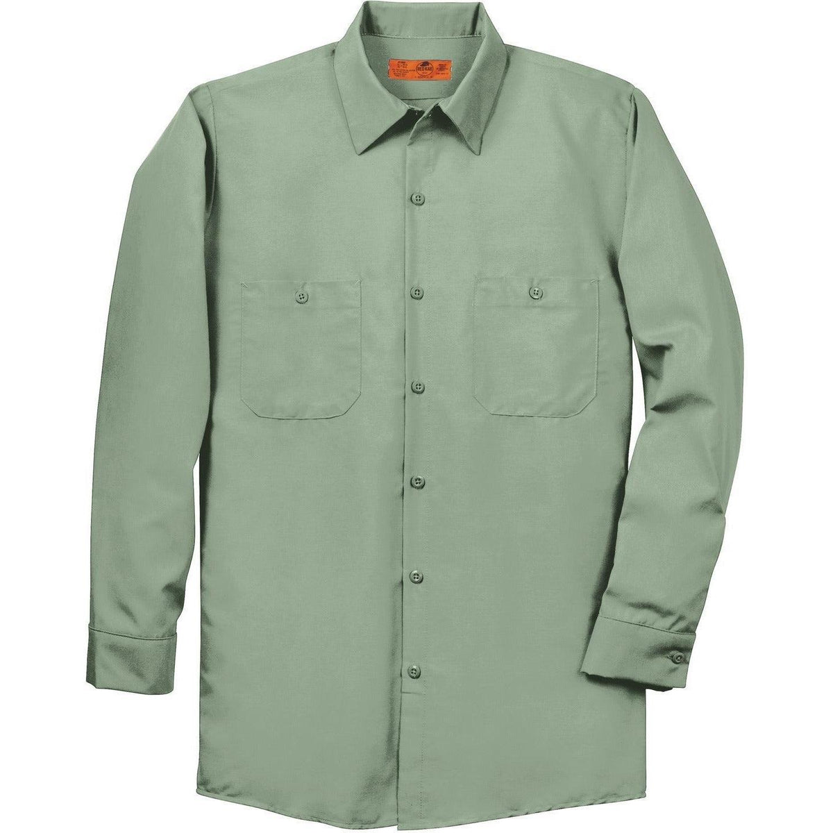 no-logo Red Kap Long Sleeve Industrial Work Shirt-Dress Shirts-Red Kap-Light Green-S-Thread Logic