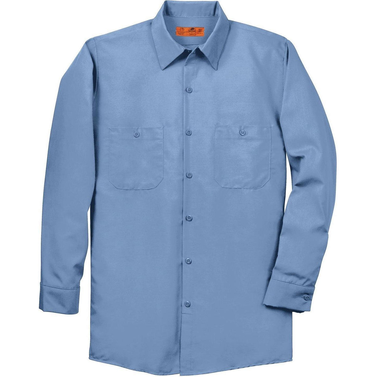 no-logo Red Kap Long Sleeve Industrial Work Shirt-Dress Shirts-Red Kap-Petrol Blue-S-Thread Logic