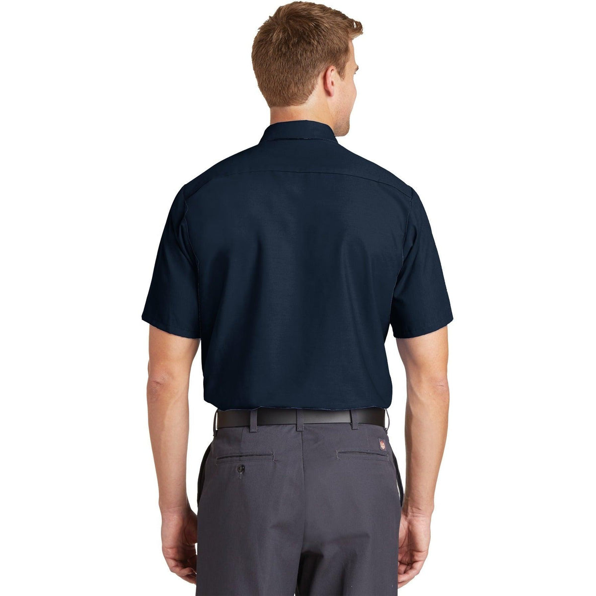 no-logo Red Kap Short Sleeve Industrial Work Shirt-Dress Shirts-Red Kap-Thread Logic