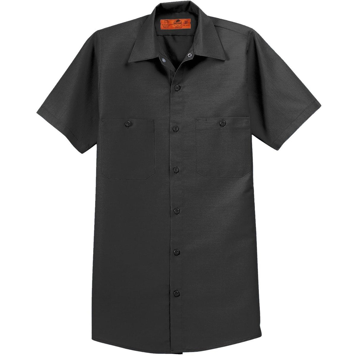 no-logo Red Kap Short Sleeve Industrial Work Shirt-Dress Shirts-Red Kap-Charcoal-S-Thread Logic