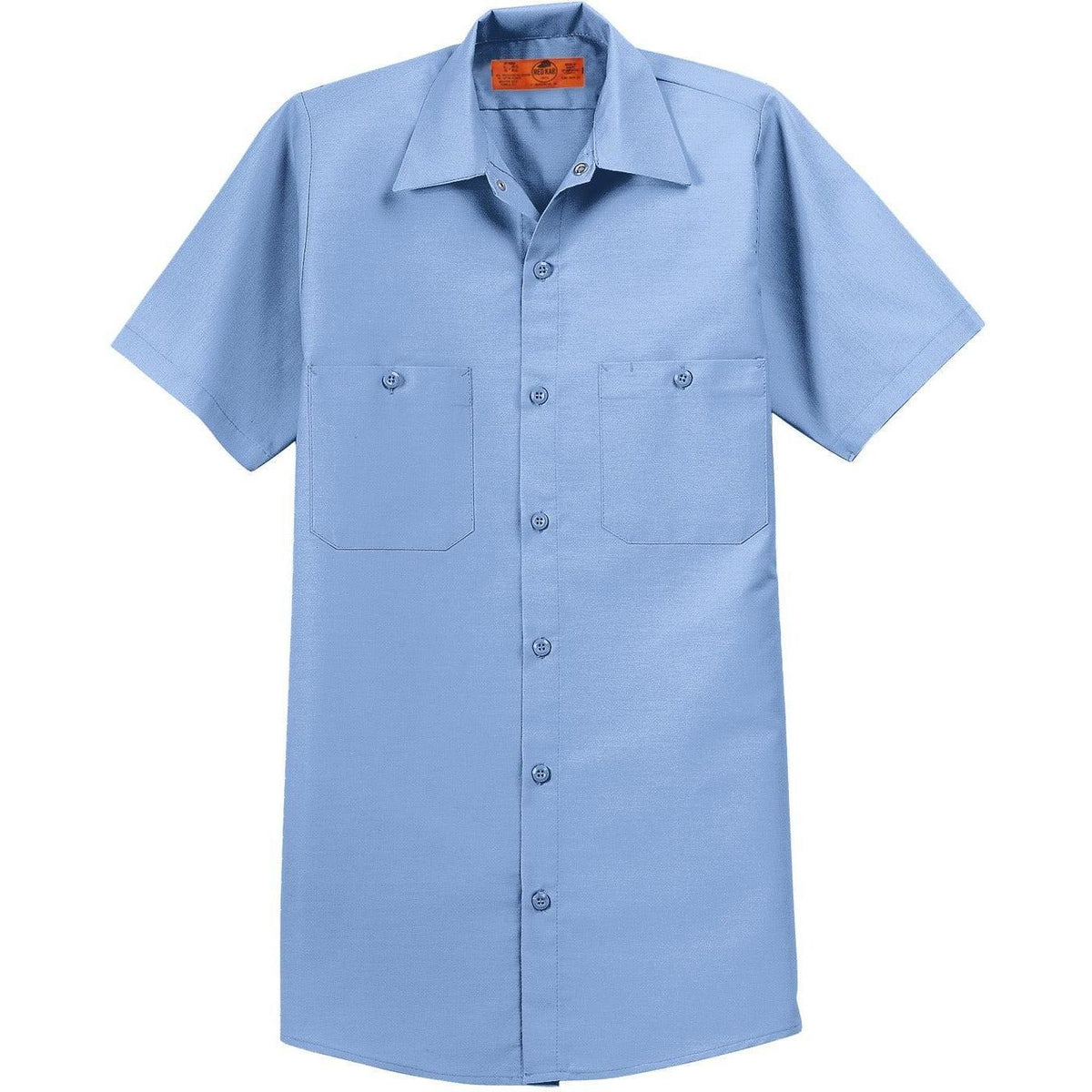 no-logo Red Kap Short Sleeve Industrial Work Shirt-Dress Shirts-Red Kap-Light Blue-S-Thread Logic