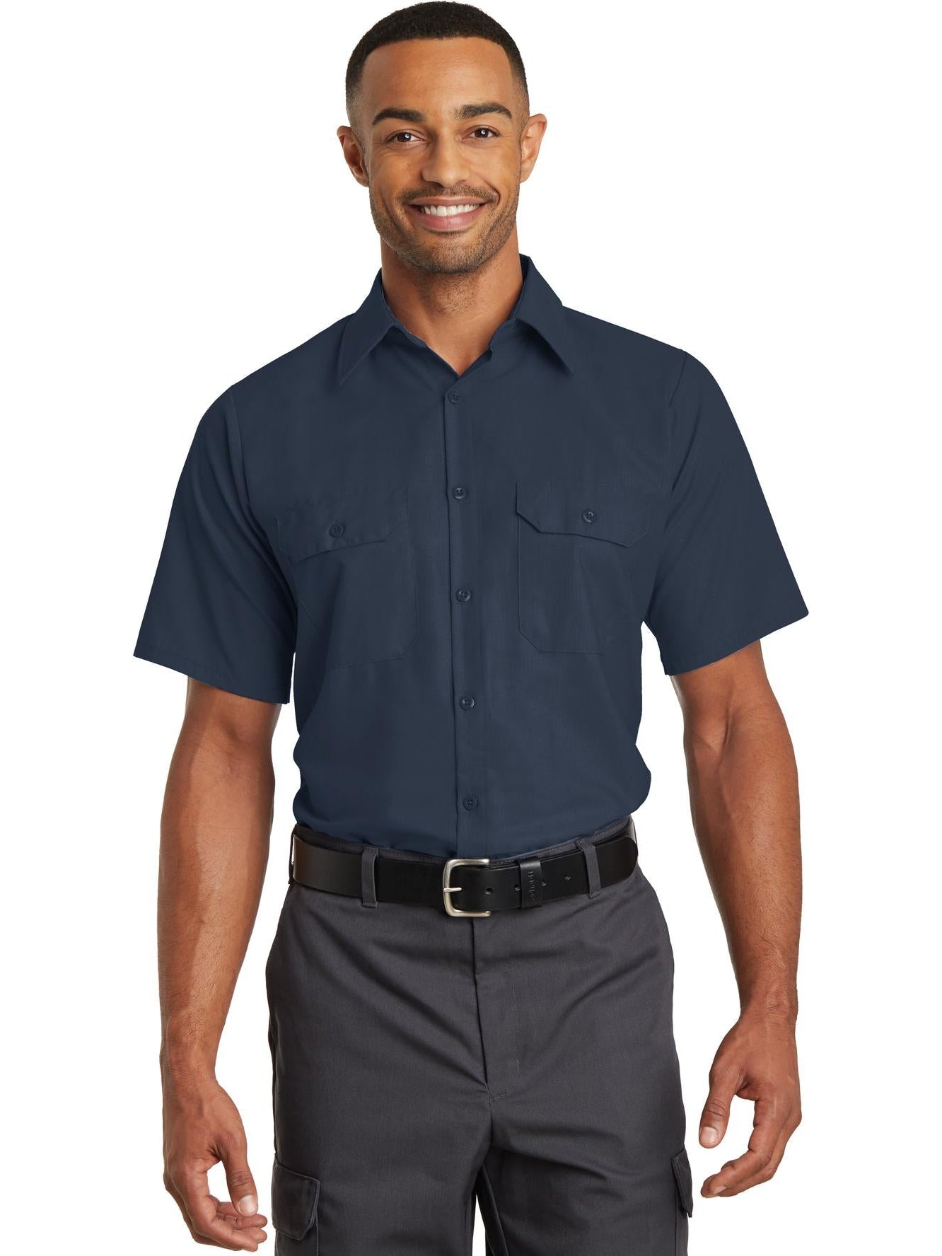 no-logo Red Kap Short Sleeve Solid Ripstop Shirt-Regular-Red Kap-Thread Logic