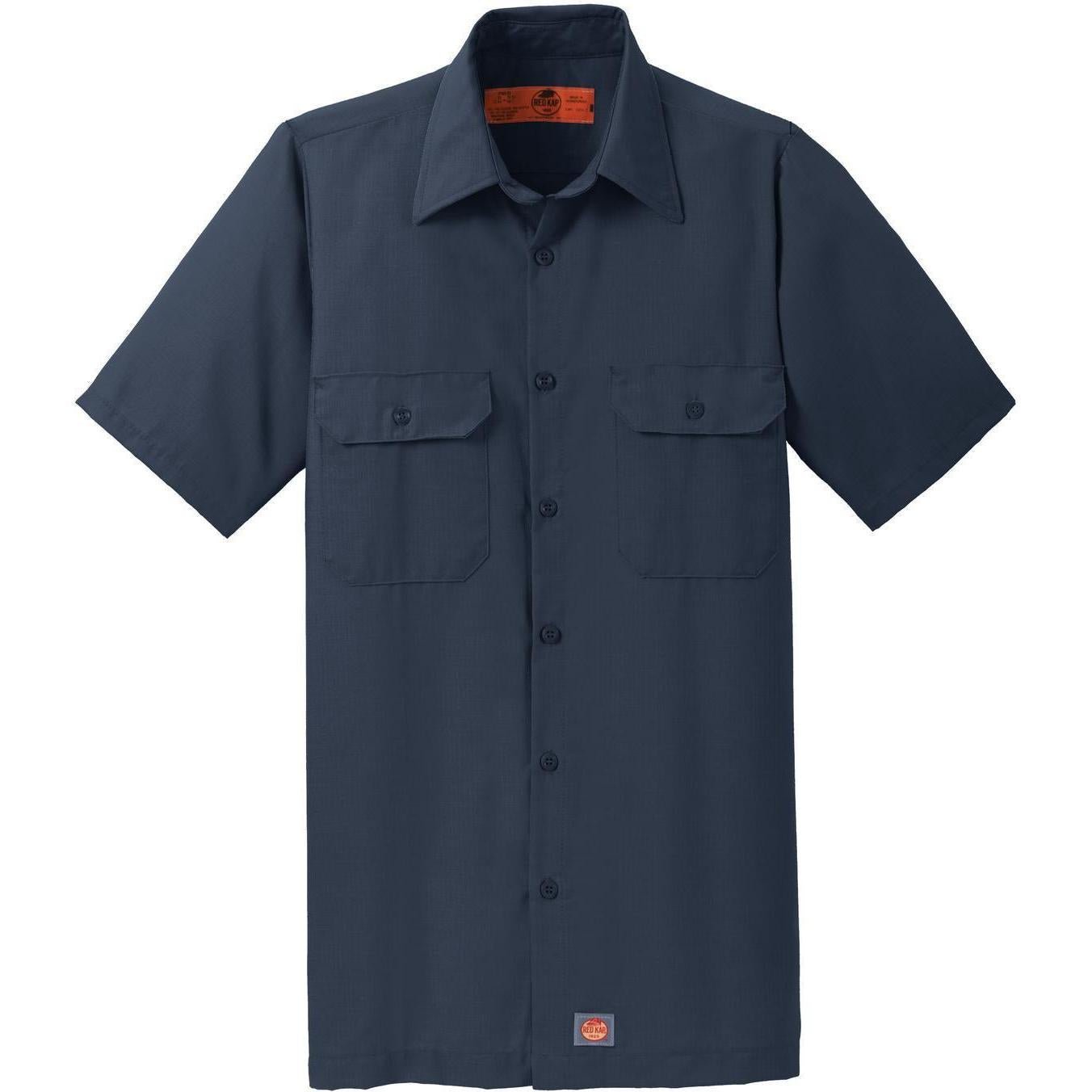 Red Kap Short Sleeve Solid Ripstop Shirt with logo | Thread Logic