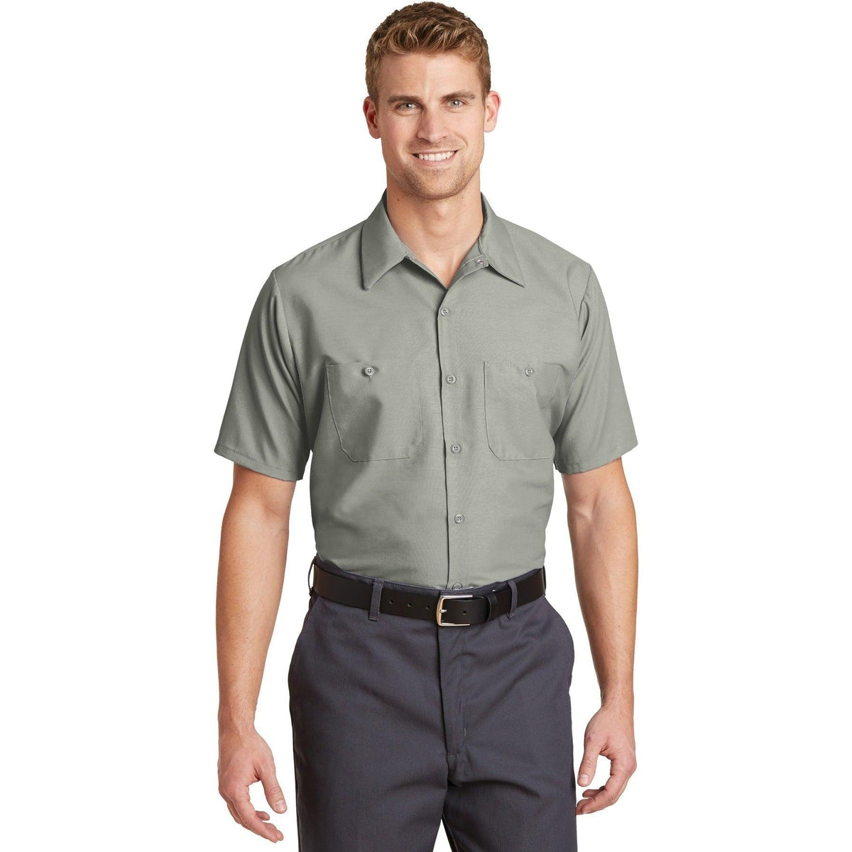 no-logo Red Kap Tall Short Sleeve Industrial Work Shirt-Regular-Red Kap-Thread Logic