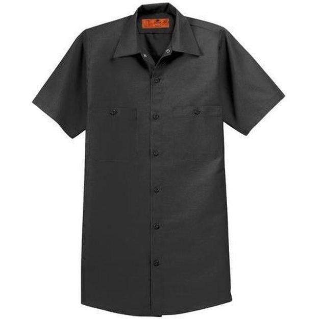 no-logo Red Kap Tall Short Sleeve Industrial Work Shirt-Regular-Red Kap-Charcoal-LT-Thread Logic