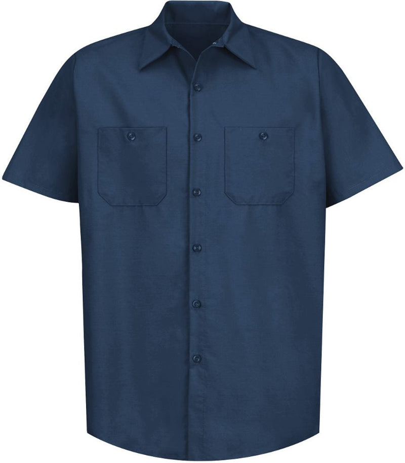 no-logo Red Kap Tall Short Sleeve Industrial Work Shirt-Regular-Red Kap-Navy-4XLT-Thread Logic