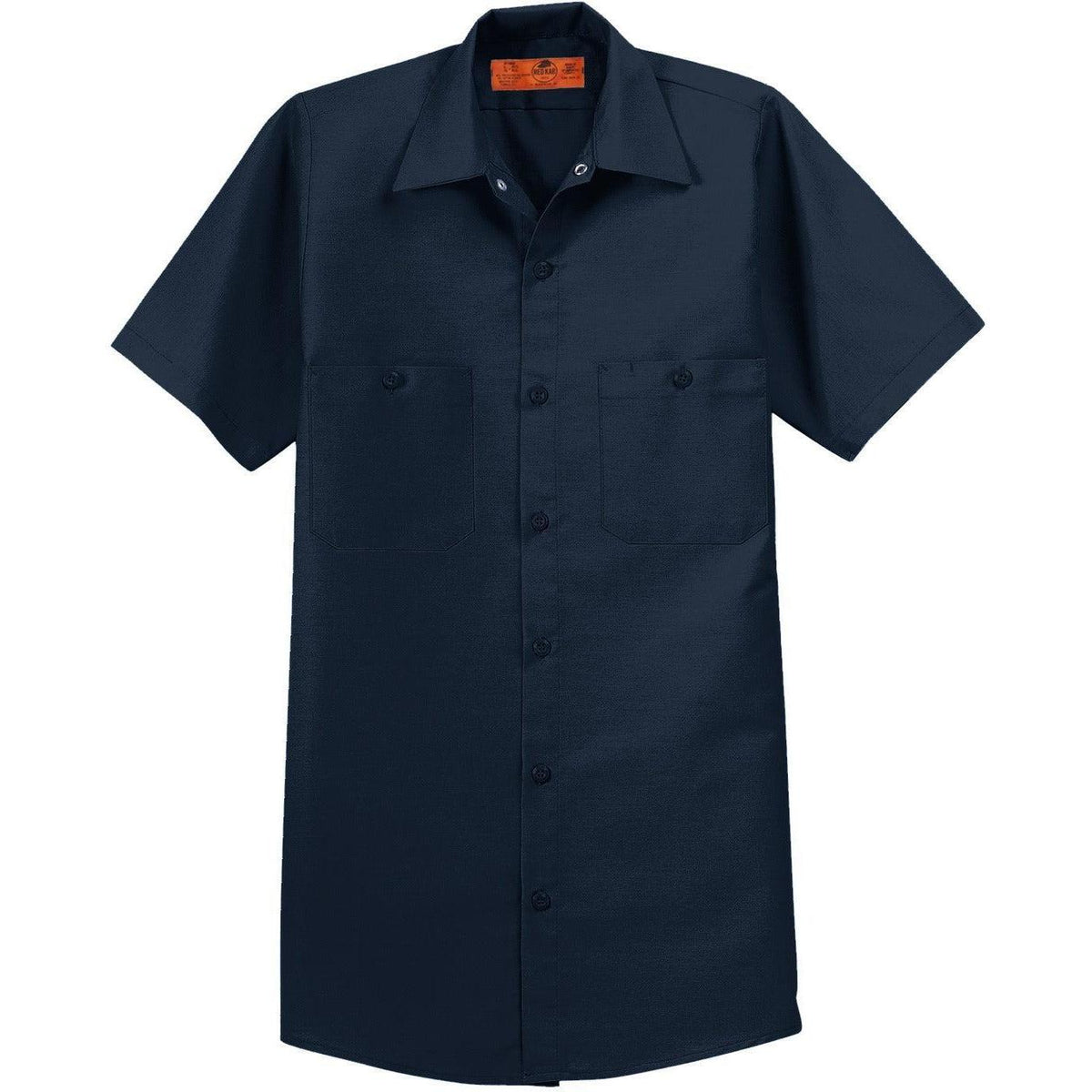 no-logo Red Kap Tall Short Sleeve Industrial Work Shirt-Regular-Red Kap-Navy-LT-Thread Logic