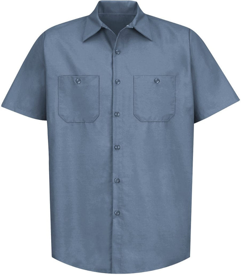 no-logo Red Kap Tall Short Sleeve Industrial Work Shirt-Regular-Red Kap-Petrol Blue-4XLT-Thread Logic