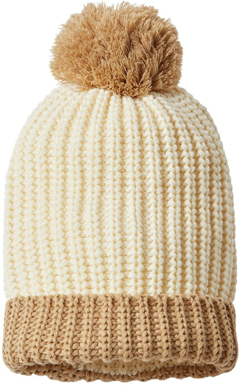 Richardson Chunky Cable with Cuff & Pom Beanie