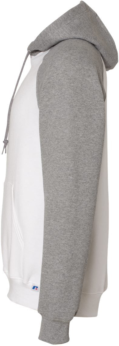no-logo Russell Athletic Dri Power® Colorblock Raglan Hooded Sweatshirt-Fleece-Russell Athletic-Thread Logic