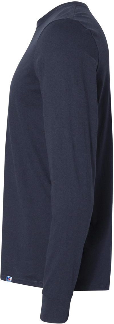 no-logo Russell Athletic Essential 60/40 Performance Long Sleeve T-Shirt-T-Shirts - Long Sleeve-Russell Athletic-Thread Logic