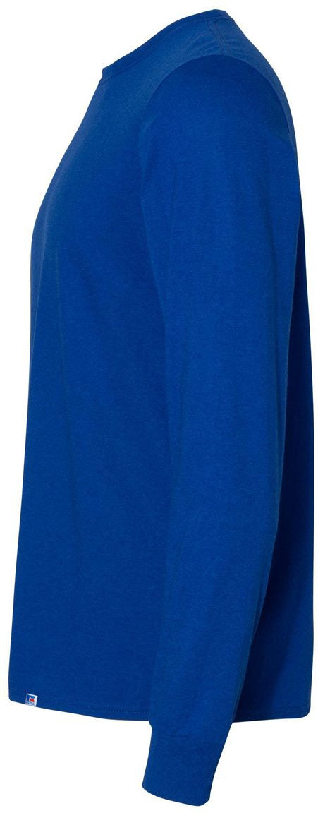 no-logo Russell Athletic Essential 60/40 Performance Long Sleeve T-Shirt-T-Shirts - Long Sleeve-Russell Athletic-Thread Logic