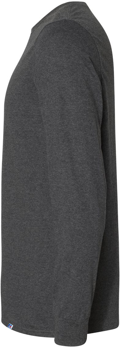no-logo Russell Athletic Essential 60/40 Performance Long Sleeve T-Shirt-T-Shirts - Long Sleeve-Russell Athletic-Thread Logic