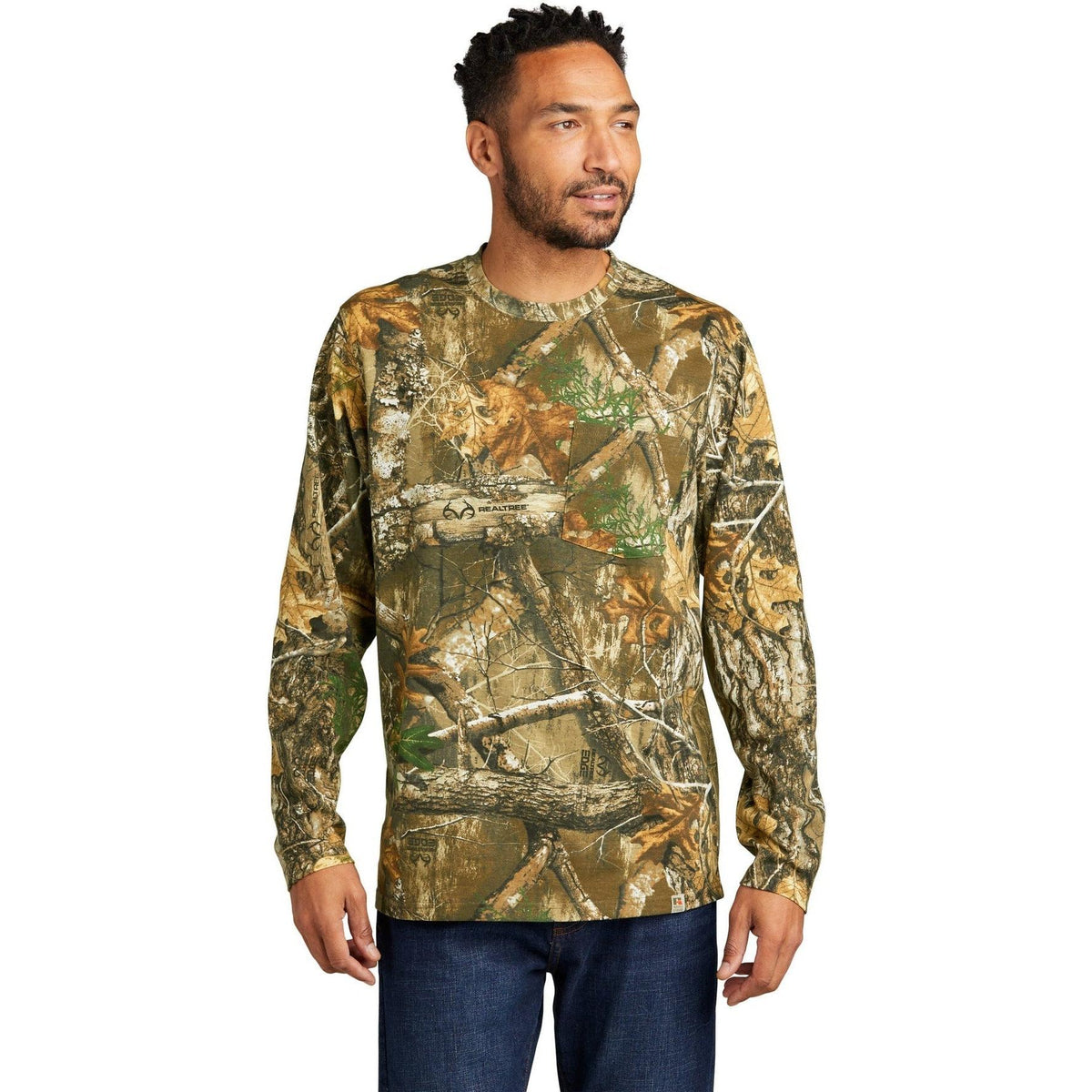 no-logo Russell Outdoors Realtree Long Sleeve Pocket Tee-New-Russell Outdoors-Thread Logic