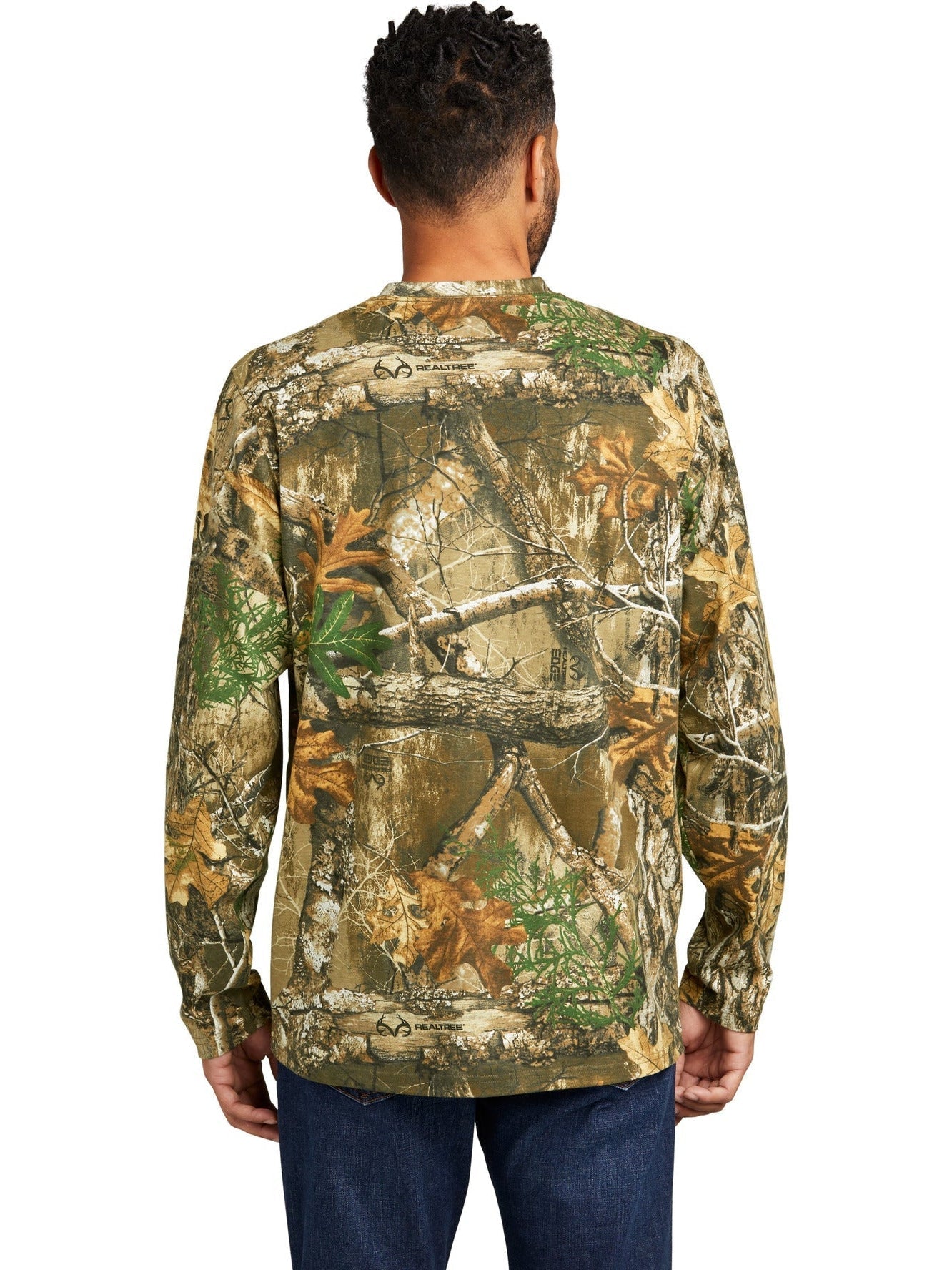Russell Outdoors Realtree Long Sleeve Pocket Tee With Custom