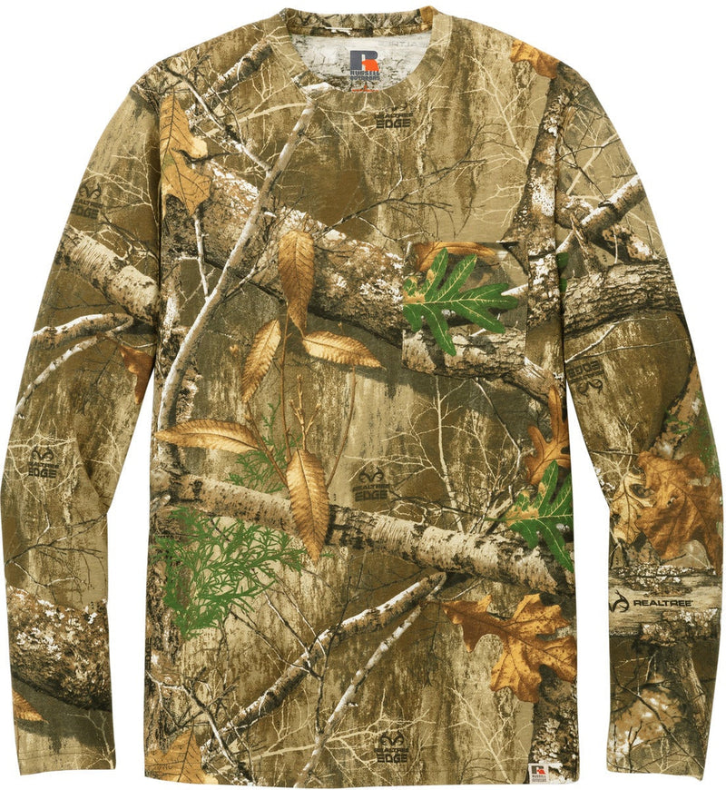 Russell Outdoors Realtree Long Sleeve Pocket Tee With Custom