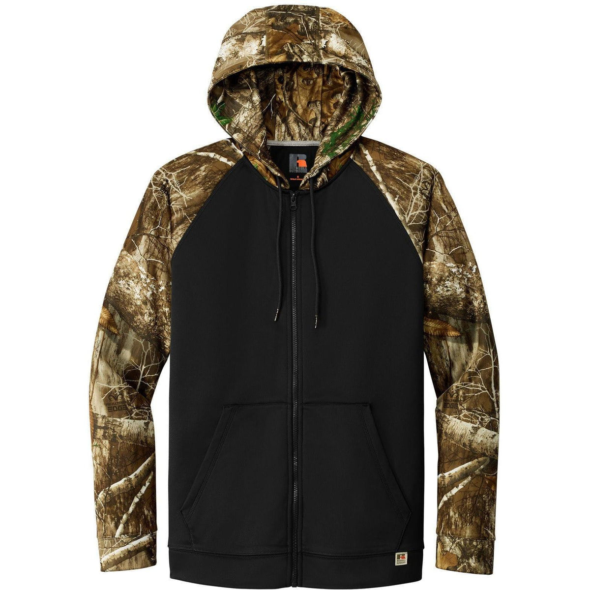 no-logo Russell Outdoors Realtree Performance Colorblock Full-Zip Hoodie