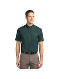 no-logo Port Authority Short Sleeve Easy Care Shirt-Port Authority-Dark Green/Navy-XS-Thread Logic