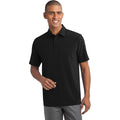 no-logo CLOSEOUT - Port Authority Ultra Stretch Pocket Polo-Port Authority-Black-XS-Thread Logic