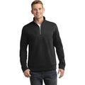 no-logo CLOSEOUT - Sport-Tek Repel Fleece 1/4-Zip Pullover-Sport-Tek-Black-XS-Thread Logic