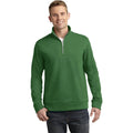 no-logo CLOSEOUT - Sport-Tek Repel Fleece 1/4-Zip Pullover-Sport-Tek-Stadium Green-XS-Thread Logic