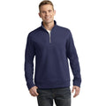 no-logo CLOSEOUT - Sport-Tek Repel Fleece 1/4-Zip Pullover-Sport-Tek-True Navy-XS-Thread Logic