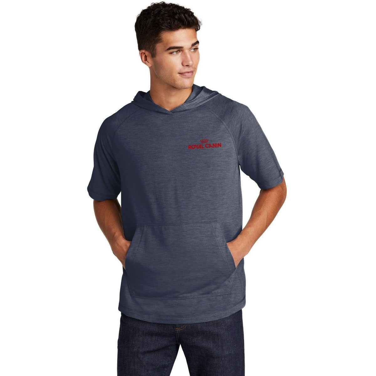 no-logo Sport-Tek PosiCharge Tri-Blend Wicking Short Sleeve Hoodie-Hoodies-Sport-Tek-Thread Logic