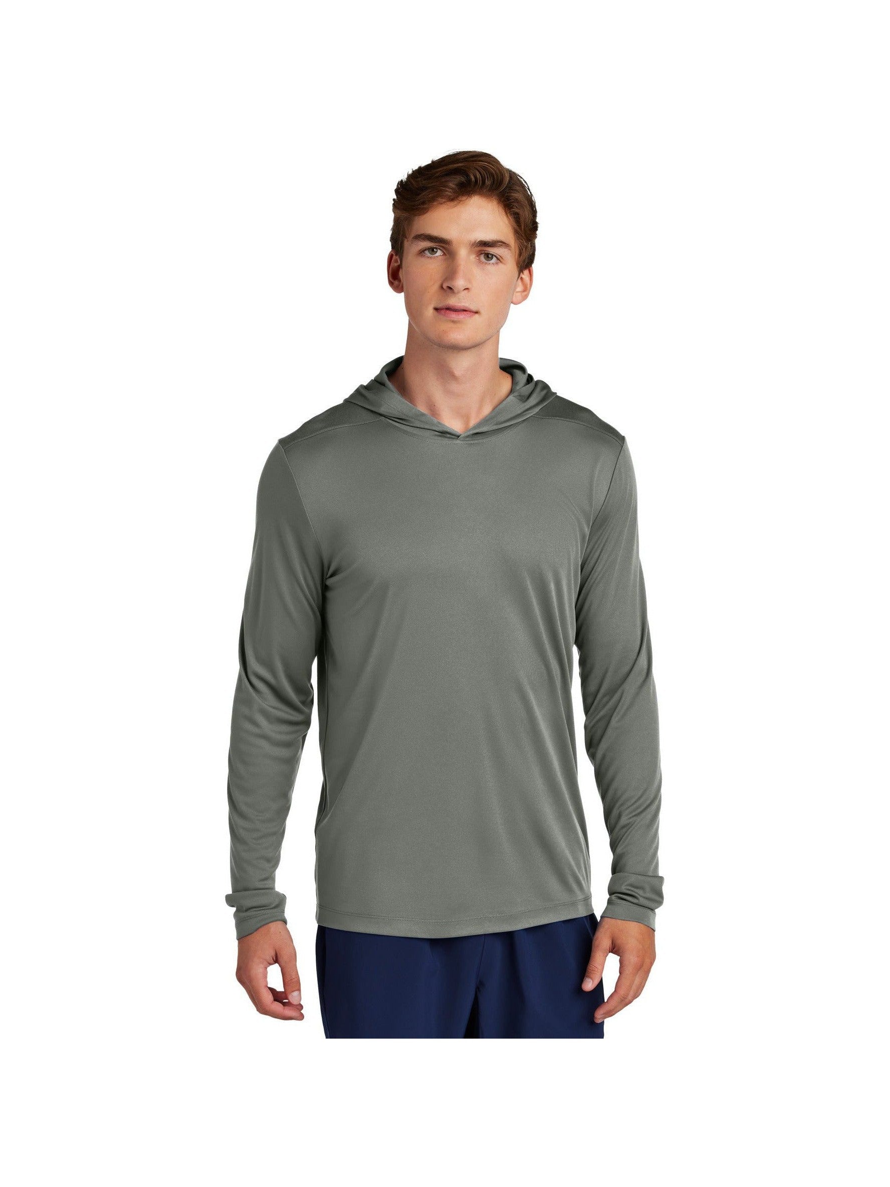 no-logo Sport-Tek Posi-UV Pro Long Sleeve Hoodie-Sport-Tek-Thread Logic