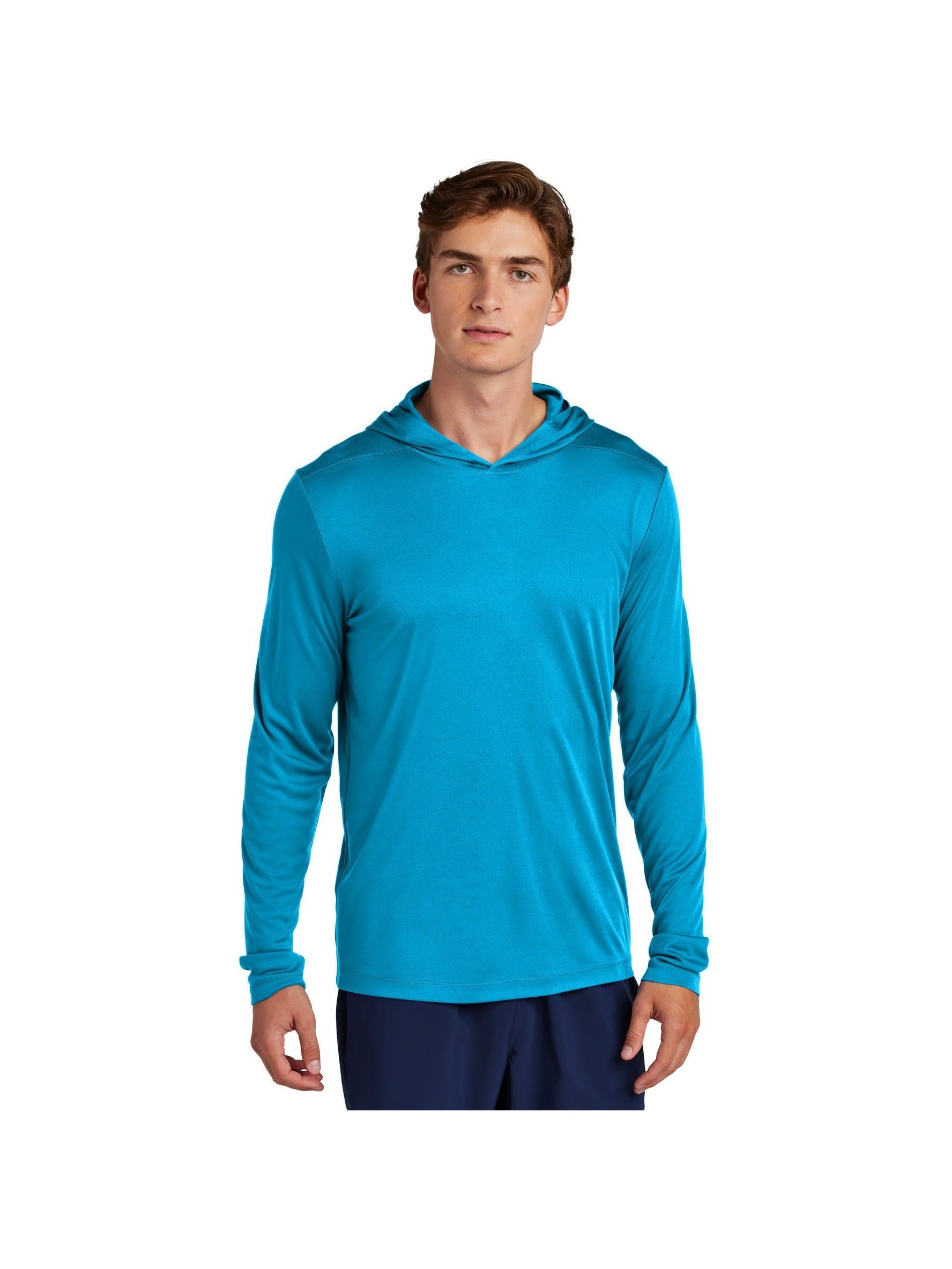 no-logo Sport-Tek Posi-UV Pro Long Sleeve Hoodie-Sport-Tek-Thread Logic