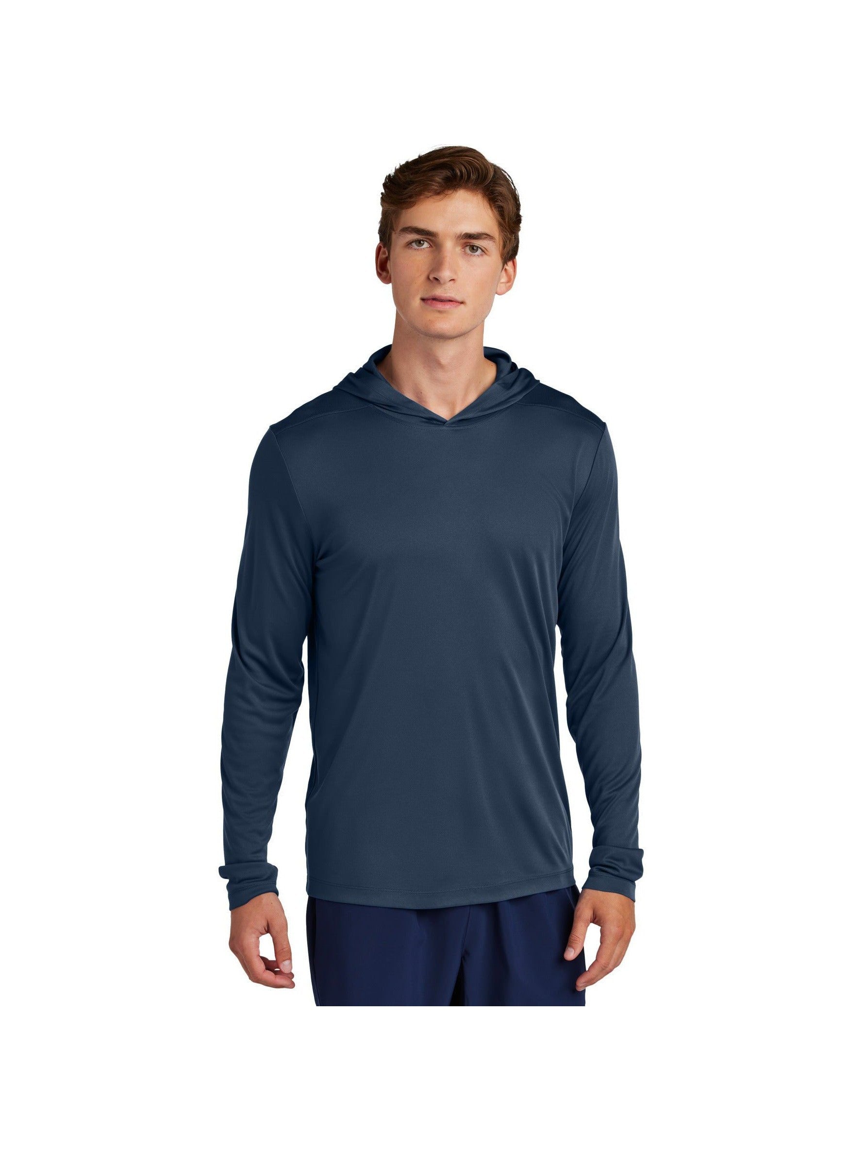 no-logo Sport-Tek Posi-UV Pro Long Sleeve Hoodie-Sport-Tek-Thread Logic