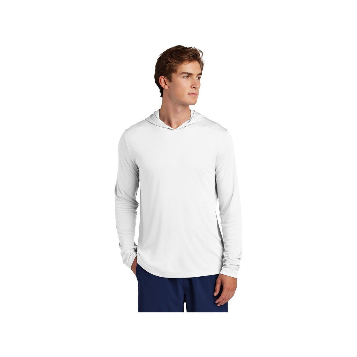 no-logo Sport-Tek Posi-UV Pro Long Sleeve Hoodie-Sport-Tek-Thread Logic