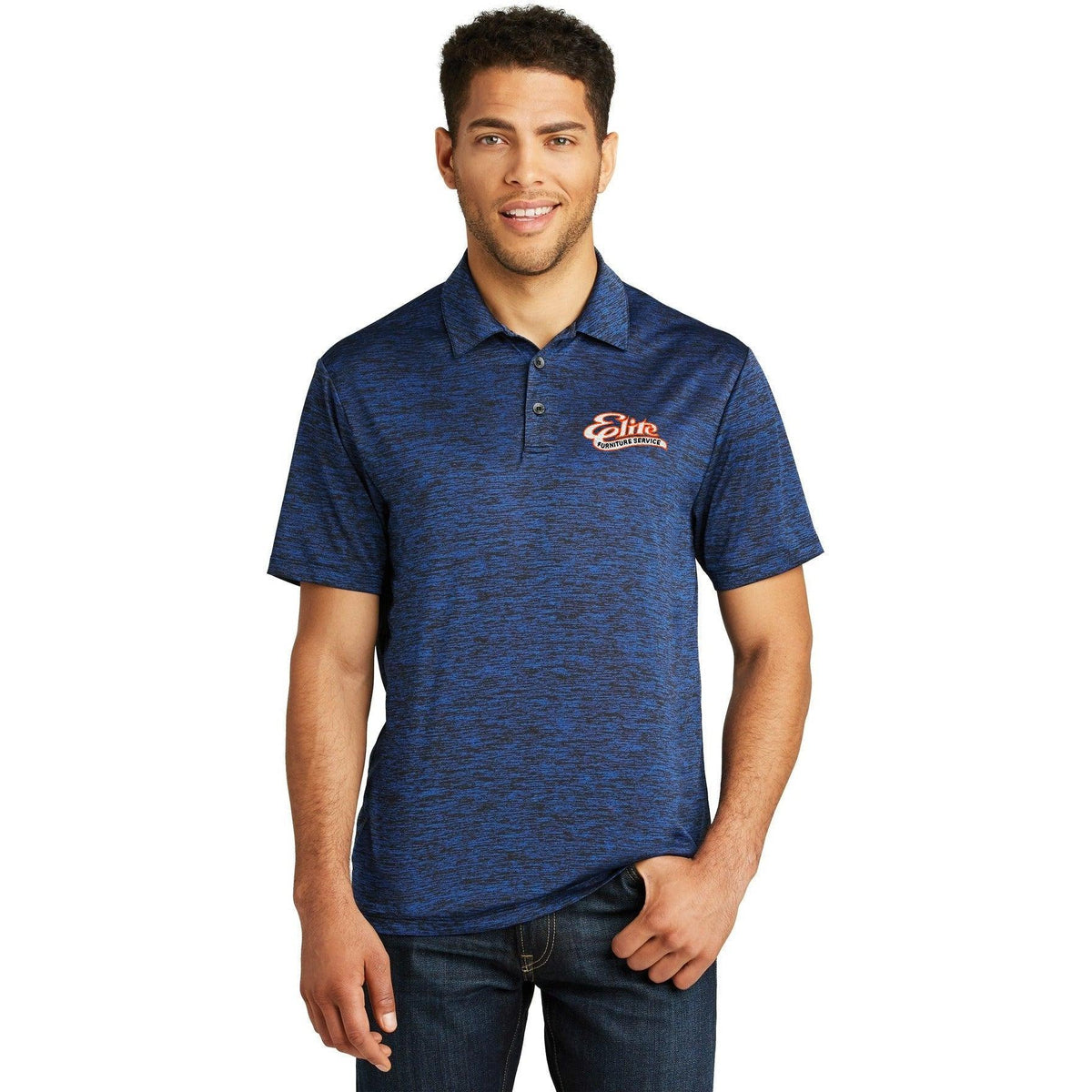 no-logo Sport-Tek PosiCharge Electric Heather Polo-Regular-Sport-Tek-Thread Logic