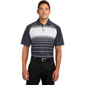 no-logo CLOSEOUT - Sport-Tek Dry Zone Sublimated Stripe Polo-Sport-Tek-Black-XS-Thread Logic