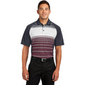 no-logo CLOSEOUT - Sport-Tek Dry Zone Sublimated Stripe Polo-Sport-Tek-Maroon-XS-Thread Logic