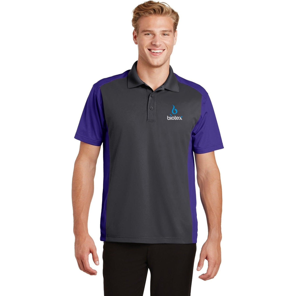 no-logo Sport-Tek Colorblock Micropique Sport-Wick Polo-Regular-Sport-Tek-Thread Logic