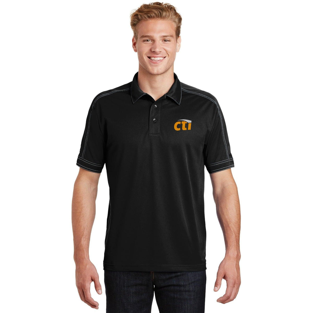 no-logo Sport-Tek Contrast Stitch Sport-Wick Polo-Active-Sport-Tek-Thread Logic